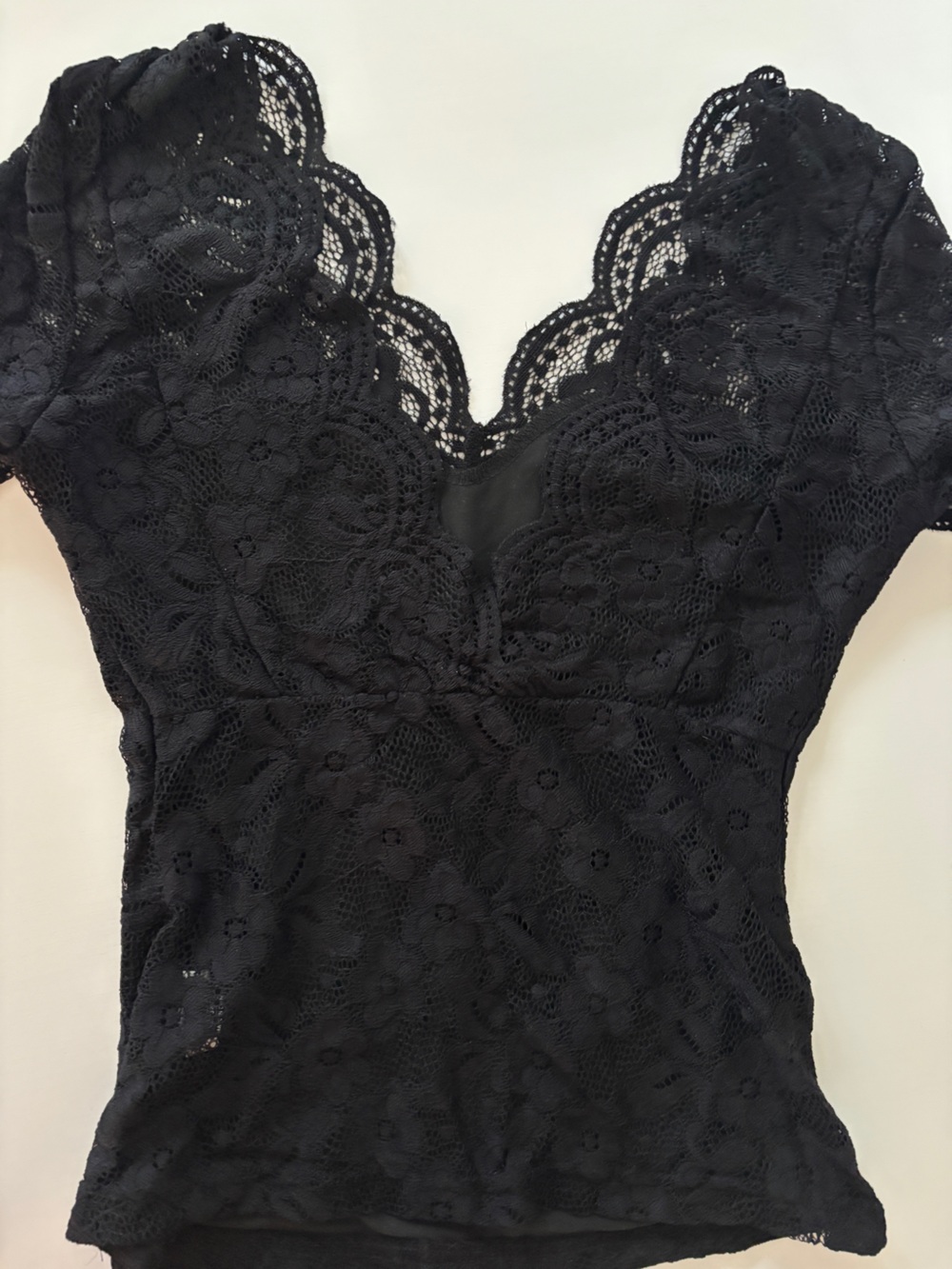 SHEIN Black Floral Lace Bralette Top